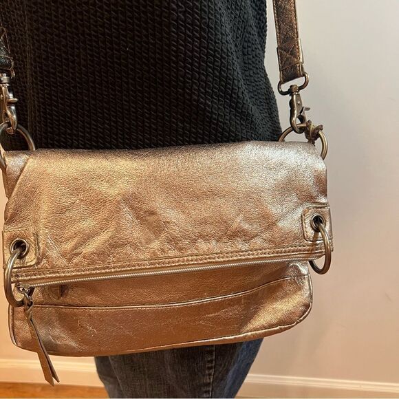The Sak Platinum gold adjustable fold over crossbody bag - Picture 16 of 16